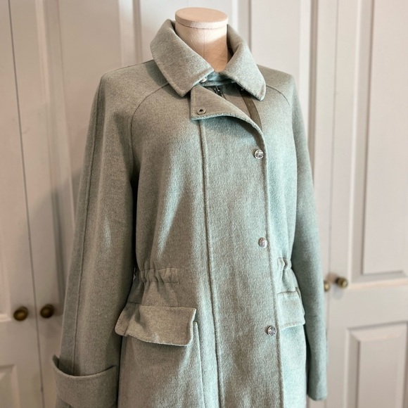 Badgley Mischka Breanne Misty Mint Wool Blend Coat with Large Pockets - Picture 4 of 16